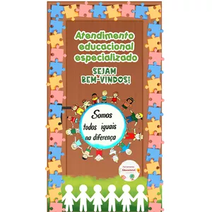 Imagem de capa para o Ebook 🧑‍🦯👨‍🦯 PAINEL DE PORTA AEE - SALA DE RECURSO 👩‍🦽🧑‍🦽 