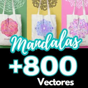 Imagen de portada para Curso online Pack Vectores de Mandalas para Serigrafia, Estampado y SCREEN