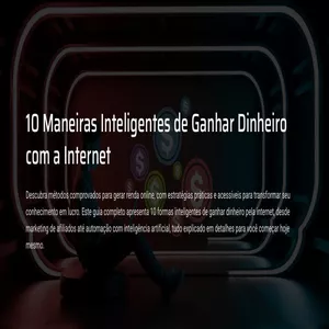Imagem de capa para o Ebook 10 MANEIRAS INTELIGENTES DE GANHAR DINHEIRO COM A INTERNET + BÔNUS EBOOKS