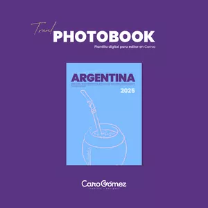 Imagen de portada para Ebook Travel Photobook plantilla Argentina - solo digital