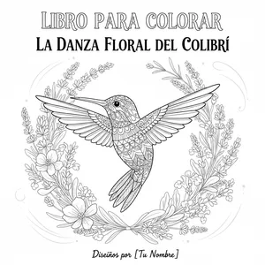 Imagen de portada para Ebook Libro de colorear creativo para todas las edades: lA DANZA DE LOS COLOBRIES