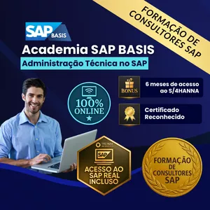 Imagem de capa para o Curso online Curso SAP BASIS- Administração Técnica no SAP