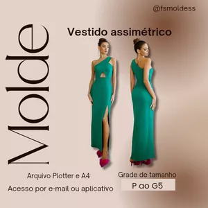 Imagem de capa para o Ebook Molde vestido assimétrico 