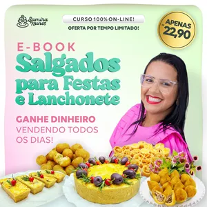 Imagem de capa para o Ebook E-BOOK SALGADOS PARA FESTAS E LANCHONETE