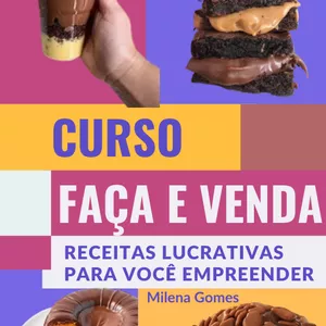 Imagem de capa para o Ebook Curso Faça e Venda Receitas Lucrativas para você Empreender