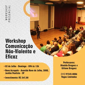 Imagem de capa para o Evento presencial Workshop Comunicação não-violenta e eficaz 