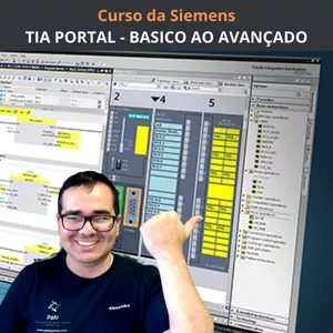 Imagem de capa para o Curso online TIA Portal - Completo - Siemens - Curso Automação Industrial da PdAI 