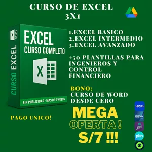Imagen de portada para Curso online CURSEO 3X1 DE EXCEL