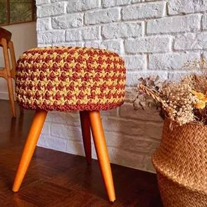 Imagem de capa para o Curso online Pufe de crochê Aconchego