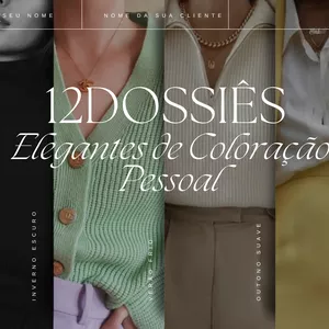 Imagem de capa para o Curso online 12 Dossies Elegantes de Coloração Pessoal