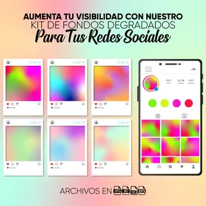 Imagen de portada para Curso online Kit de Fondos Degradados para Redes Sociales