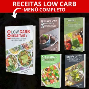 Imagem de capa para o Ebook Receitas Low Carb - Menu Completo