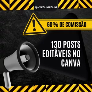 130 posts editáveis no canva