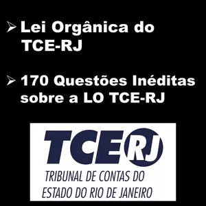 Imagem de capa para o Ebook Lei Orgânica do TCE-RJ Comentada e Desenhada + 170 Questões Inéditas