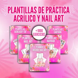 Imagen de portada para Ebook Pack Plantillas de Práctica Uñas Acrílicas y Nail Art