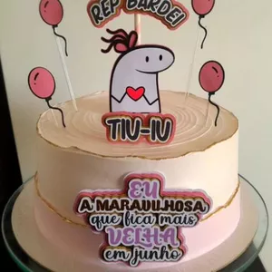 Imagem de capa para o Curso online Arquivo Topo de bolo Flork Aniversariante de Junho (PDF e Studio)