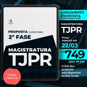 Imagem de TJPR | 2ª fase COM CORREÇÃO criado por Santo Graal Jurídico na hotmart