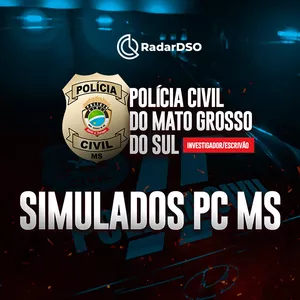 Imagem de capa para o Curso online RadarDSO Simulados PC MS – Investigador e Escrivão (pós-edital)