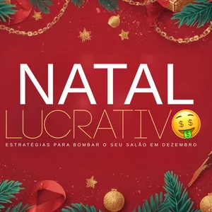 Imagem de capa para o Curso online Natal Lucrativo - Mapa para faturar mais de 7K em Dezembro no seu salão de beleza