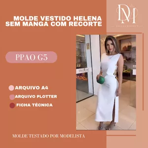 Imagem de capa para o Ebook MOLDE VESTIDO HELENA SEM MANGAS