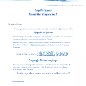 Imagem de capa para o Ebook Pascoa carta convite exemplo