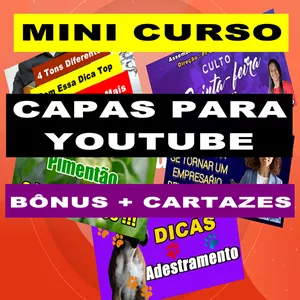 Imagem de capa para o Curso online Mini Curso - Capas para Youtube e Cartazes