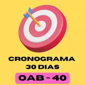 Imagem de capa para o Ebook Cronograma 30 dias - OAB 40