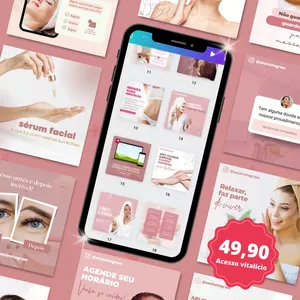 Imagem de capa para o Ebook Pack Canva Beleza e Estética