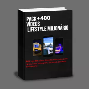 Imagem de capa para o Ebook Pack com + de 400 videos LifeStyle Milionario