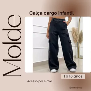 Imagem de capa para o Ebook Molde calça cargo infantil 