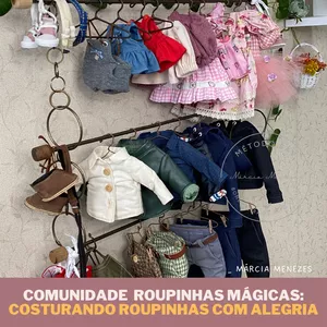 Imagem de capa para o Curso online Curso de Roupinhas de Bonecas de Pano