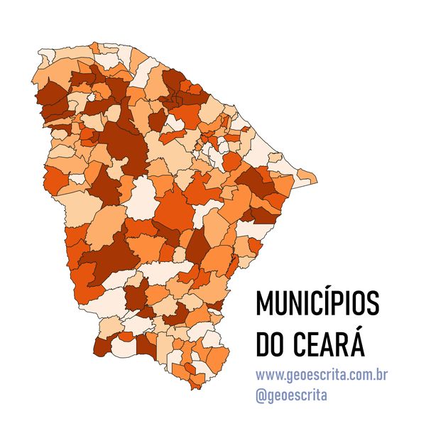 Municípios do Ceará - Mapa Editável para PowerPoint - IGOR OLIVEIRA