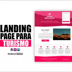 Imagen de portada para Curso online 38-. 👉 Landing Page para Viajes y Turismo - Compatibles con WordPress y Elementor PRO