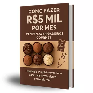 Imagem de capa para o Ebook 5mil Por Mês Vendendo Brigadeiro