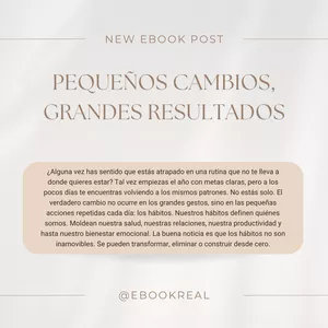 Imagen de portada para Ebook 📘 Pequeños Cambios, Grandes Resultados