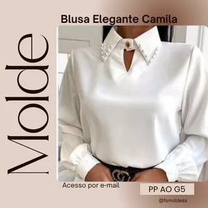 Imagem de capa para o Ebook Molde blusa Elegante camila