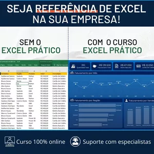 Imagem de capa para o Curso online Excel Prático