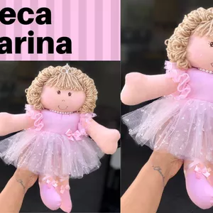 Imagem de capa para o Curso online aula boneca de pano bailarina 