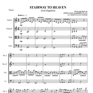 Imagem de capa para o Curso online Arranjo da música "Stairway to Heaven" do Led Zeppelin para Quarteto de Cordas