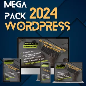 Imagen de portada para Curso online MEGA PACK DE WORDPRESS 2024