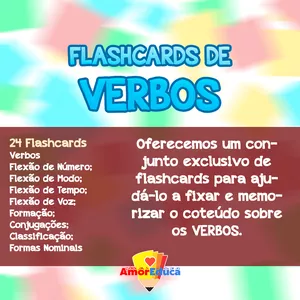 Imagem de capa para o Ebook Flashcards Amoreduca - VERBOS