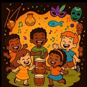 Imagem de capa para o Ebook Raízes Africanas no Brasil: música, sabores e tradições