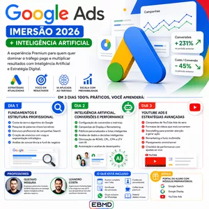 Imagem do curso Curso Google Ads 2026 com IA  3 dias - 26, 27 e 28 de junho Rio de Janeiro