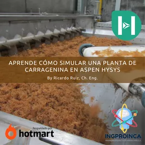 Imagen de portada para Curso online Aprende cómo simular una Planta de Carragenina en Aspen Hysys