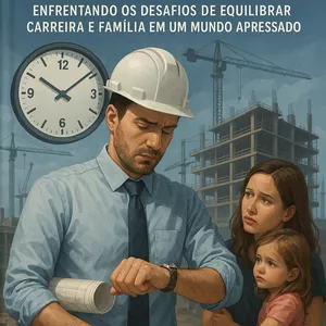 Imagem de capa para o Ebook "A Difícil Missão de Ser Engenheiro Civil Enfrentando os Desafios de Equilibrar Carreira e Família em um Mundo Apressado"