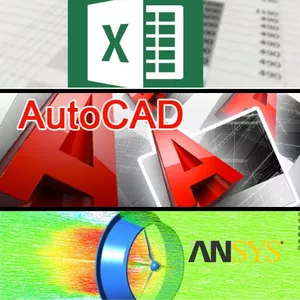 Imagem principal do produto Curso Básico de Excel, AutoCad y Ansys