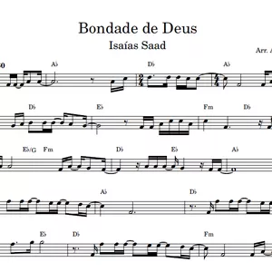 Imagem de capa para o Ebook Bondade de Deus (Isaías Saad) - Partitura para instrumentos em Mi Bemol