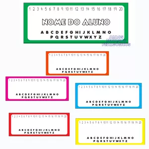 Imagem de capa para o Ebook FICHA DE NOME COM ALFABETO E NUMEROS 18x6 CM