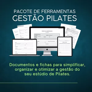 Imagem de capa para o Ebook Pacote de Ferramentas Gestão Pilates 