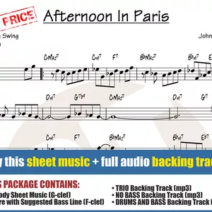 Cover image for Online course Afternoon In Paris (Sheet Music + Backing Tracks)